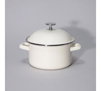 Кастрюля эмалированная Agness с эмалирвоанной крышкой серия Charm 1.8 л, 18x9,5 см 934-594