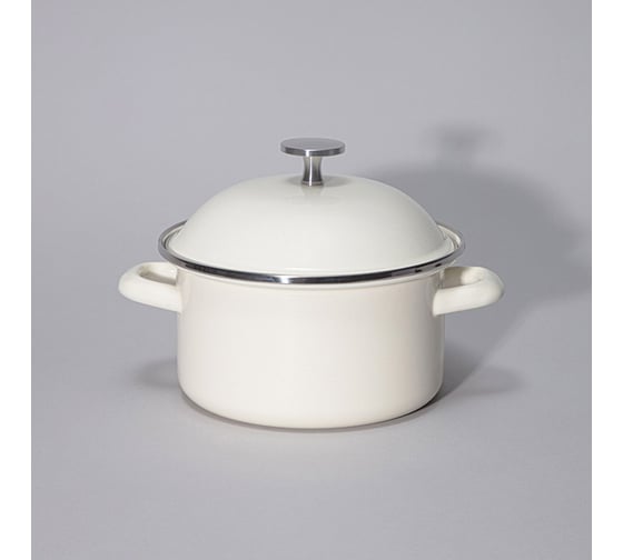 Кастрюля эмалированная Agness с эмалирвоанной крышкой серия Charm 1.8 л, 18x9,5 см 934-594