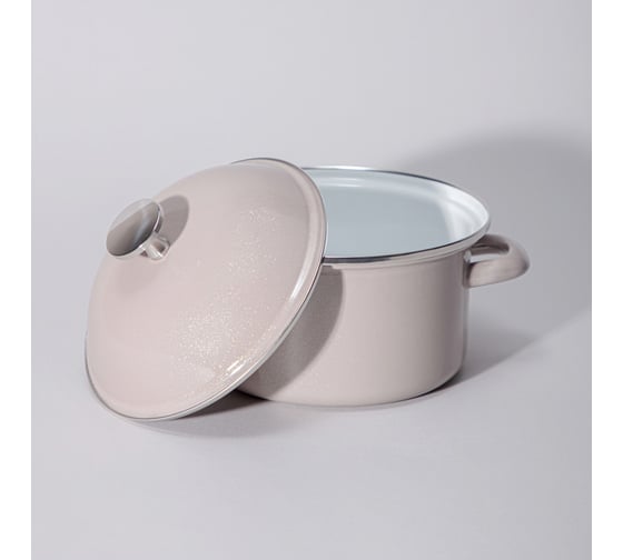 Кастрюля эмалированная Agness с эмалирвоанной крышкой серия Charm 1.8 л, 18x9,5 см 934-604