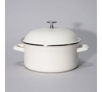 Кастрюля эмалированная Agness с эмалирвоанной крышкой серия Charm 2.6 л, 22x10 см 934-595