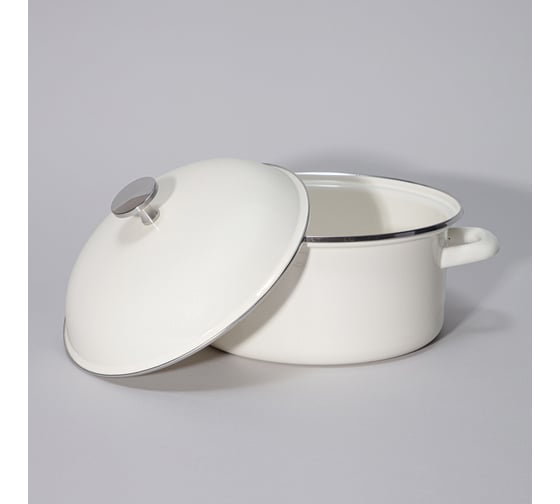 Кастрюля эмалированная Agness с эмалирвоанной крышкой серия Charm 2.6 л, 22x10 см 934-595
