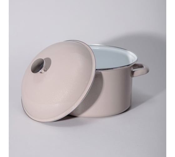 Кастрюля эмалированная Agness с эмалирвоанной крышкой серия Charm 3,5 л, 22x12,5 см 934-606