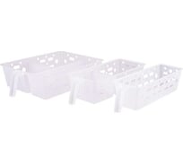 Набор универсальных органайзеров ПОЛИМЕРБЫТ 3 шт. (S+M+L) прозрачный 438491000