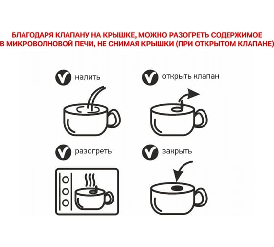 Кружка для супа PERFECTO LINEA с крышкой, с паровыпуском, 900 мл, керамическая, TOAST 17-901173
