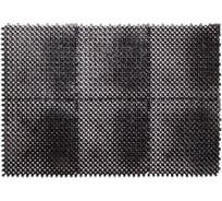 Коврик придверный PERFECTO LINEA 43x64 см, Травка, черный 22-436402