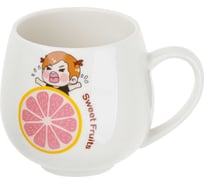 Кружка PERFECTO LINEA керамическая, 350 мл, Sweet fruits, грейпфрут 17-301112
