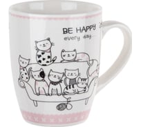 Кружка PERFECTO LINEA керамическая, 360 мл, ANIMAL FRIENDS-4, 30-063444