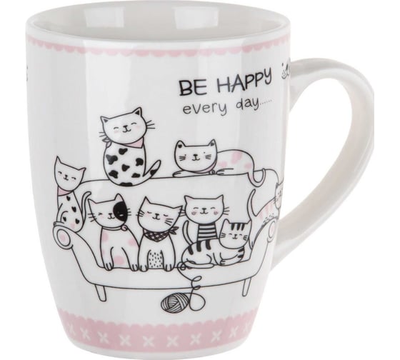 Кружка PERFECTO LINEA керамическая, 360 мл, ANIMAL FRIENDS-4, 30-063444