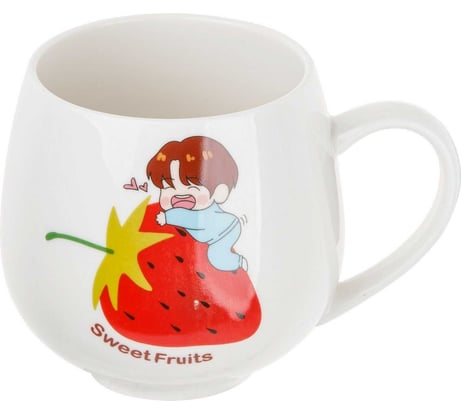 Кружка PERFECTO LINEA керамическая, 350 мл, Sweet fruits, клубника 17-301114