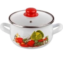 Кастрюля PERFECTO LINEA стальная, эмалированная, 3.8 л, серия Урожай, 50-881138