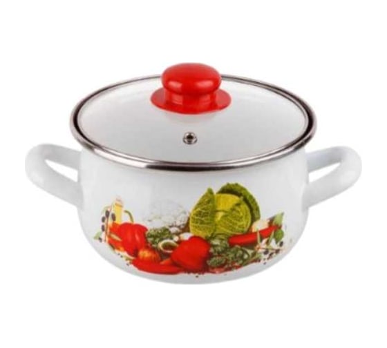 Кастрюля PERFECTO LINEA стальная, эмалированная, 3.8 л, серия Урожай, 50-881138