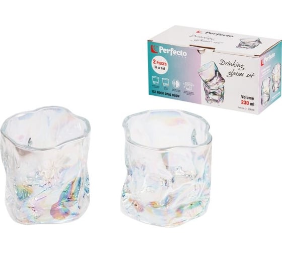 Набор стаканов PERFECTO LINEA 2 шт., 230 мл, серия Ice Rock Opal Glow, 31-290300