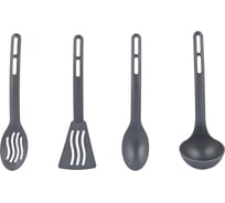 Набор кухонных принадлежностей Полимербыт Simple 4 предмета, серый 434554500