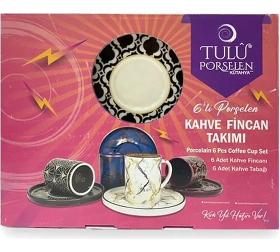Кофейный сервиз Tulu Porselen на 12 предметов, вид ручки: овал KS034019-S1