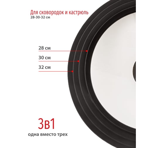 Крышка стеклянная Olivetti GLU28, black