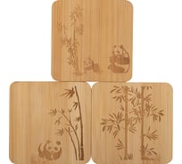 Набор из 3 подставок под горячее из бамбука Mallony foresta di bambu 10x10x0.8 см 985990