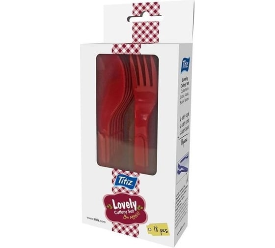 Набор столовых приборов Titiz Plastik Lovely AP-9144