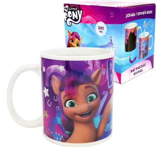 Термо-кружка My Little Pony Новое поколение, Розовая, в подарочной упаковке, 330 мл, фарфор ND Play 301499