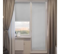 Миниролло для балконной двери Эскар blackout отражающий, серый, 52x215см 81462052215