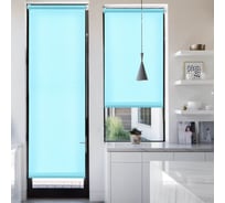 Рулонная штора Эскар для балконной двери Лайт, цвет бирюзовый 62x215 см 7683062215