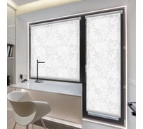 Рулонная штора Эскар для балконной двери Лилия, цвет белый 62x215 см 7694062215