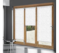 Рулонная штора Эскар для балконной двери Шанталь, цвет белый 62x215 см 82317062215