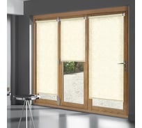 Рулонная штора Эскар для балконной двери Шанталь, цвет крем 62x215 см 82318062215