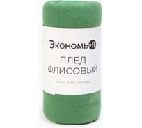 Плед Экономь и Я 150х130 см, зеленый, плотность 160 г/м2, 100% п/э 6881717