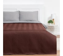 Покрывало Экономь и Я 1.5-спальное, шоколад, 150х210±5 см, 100% полиэстер, 190 гр/м2 9243076