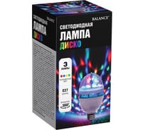Лампа VEGAS "Диско", 3 разноцветных LED лампы, цоколь Е27, 220v 56099