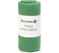 Плед Экономь и Я 150х180 см, цвет  зеленый, плотность 160 г/м2, 100% п/э 6881718