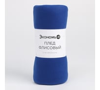 Плед Экономь и Я Синий 150х180 см, плотность 160 г/м2, 100% п/э 3528538