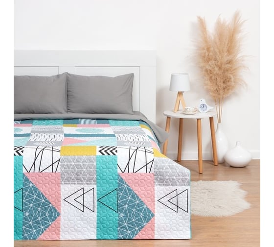 Покрывало LoveLife евро макси, Geometric figures, 240х210±5 см, микрофайбер, 100% п/э 7357929 1