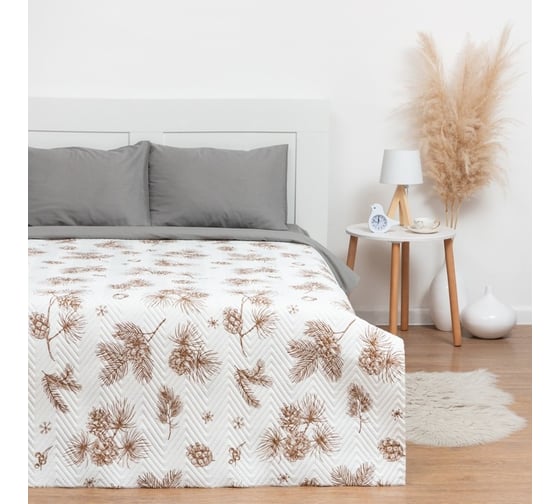 Покрывало LoveLife Шишки 1.5 спальное, 150х210±5 см, микрофайбер, 100% п/э 7840933