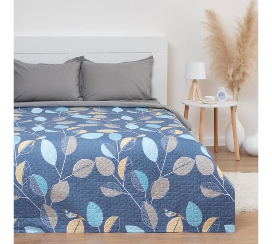 Покрывало LoveLife Листья 1.5 спальное, 150х210±5 см, микрофайбер, 100% п/э 6780563 1