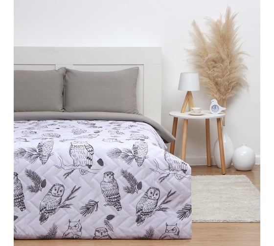Покрывало LoveLife Owls 1.5 спальное, 150х210±5 см, микрофайбер, 100% п/э 9629508