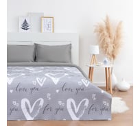 Покрывало LoveLife Сердца 2 спальное, 180х210±5 см, микрофайбер, 100% п/э 6780544