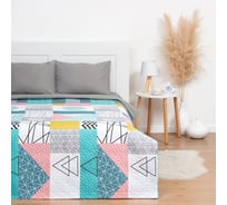 Покрывало LoveLife Geometric figures евро, 200х210±5 см, микрофайбер, 100% п/э 7357928