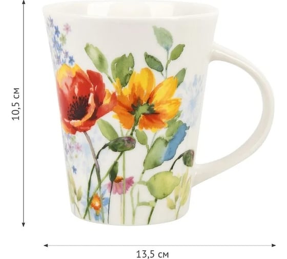 Набор кружек Nouvelle "Floristry" 370 мл, 2 шт. 1620155-3-Н2