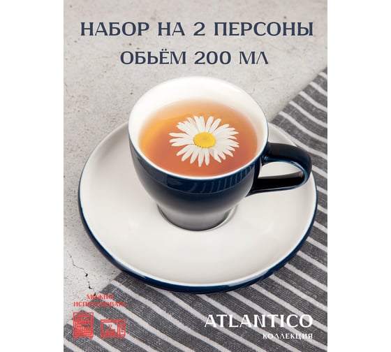 Чайный набор Nouvelle Atlantico на 2 персоны, 200 мл 1530045-Н2