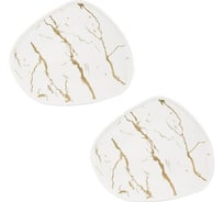 Набор тарелок Nouvelle 2 шт., "Белый мрамор", 15,5x15 см 0880054