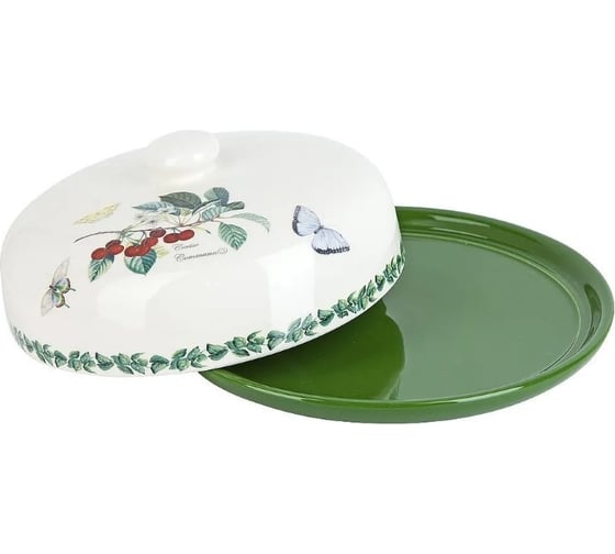 Блюдо Dolomite с крышкой Fruit Garden 23,5x23,5x9,5 см, d 24 см, подарочная упаковка L2521158