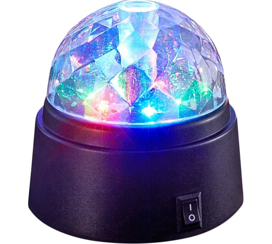 Шар VEGAS "Диско", 6 разноцветных LED ламп, 9*9 см, 3*АА 56145