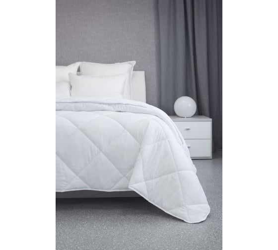 Одеяло стеганое Мягкий сон 220x200 см, "Лебяжий пух" Comfort белый ОЛ-6313у