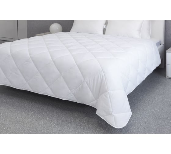 Одеяло стеганое Мягкий сон 220x200 см, "Лебяжий пух" Comfort белый ОЛ-6313у