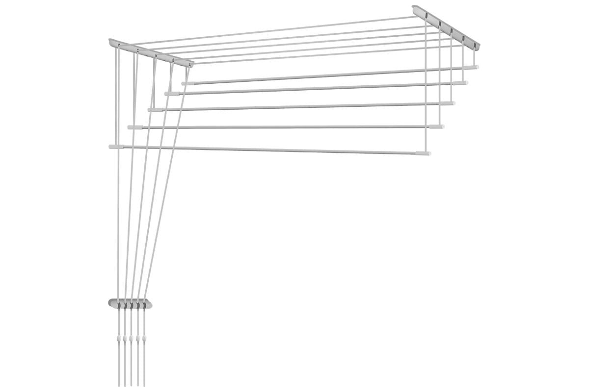Потолочная сушилка для белья LDN Лиана-Люкс 5 стержней, 2 м, пластмассовое  крепление 107474