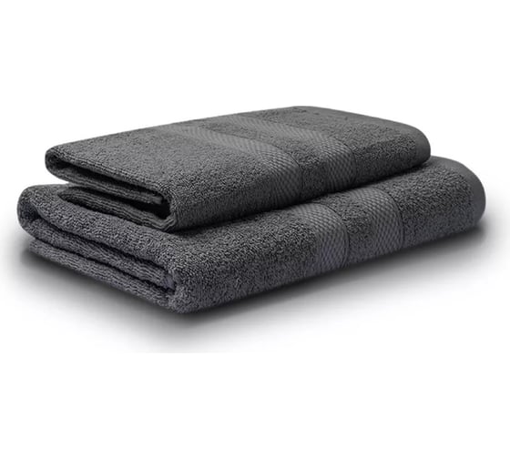 Махровые полотенца Unifico Nature графит, 2 шт.: 50x80-1, 70x130-1 100007032 1