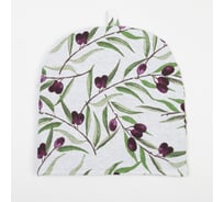 Грелка на чайник Доляна Olives 28x28 см 100% хлопок рогожка 164 г/м2 9215882