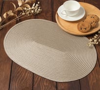 Салфетка сервировочная Доляна Овал цвет бежевый 45x30 см 4360980