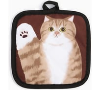 Прихватка Доляна Котики Муся 17x17 см 100% полиэстер 9437948